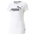 Camiseta Mulher Puma Essetials Slim Logo Branco