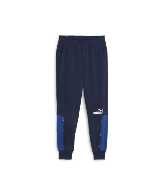 Calça Puma Essentials Block X Tape Azul-marinho Homem