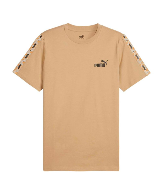 T-shirt Puma Essential Tape Camo Homme Brown