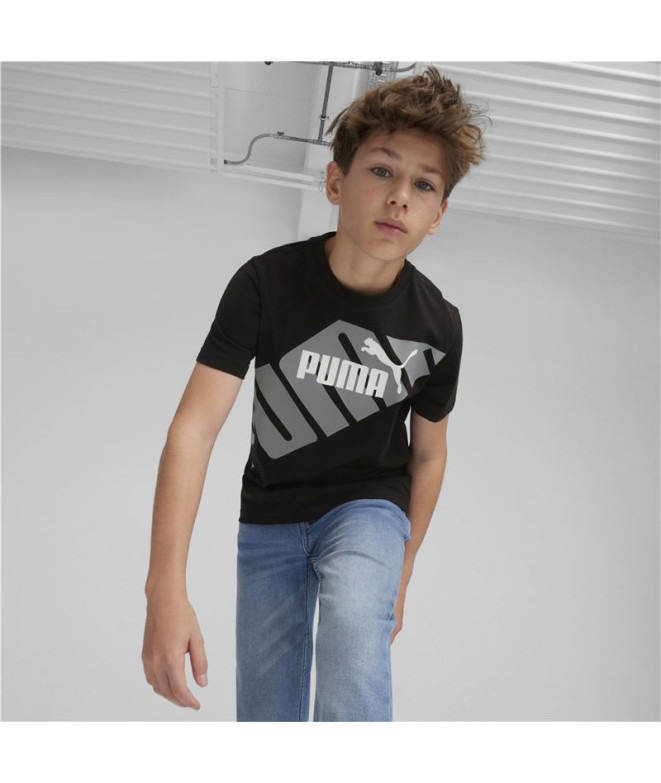 Camiseta Puma Power Graphic Preto Infantil