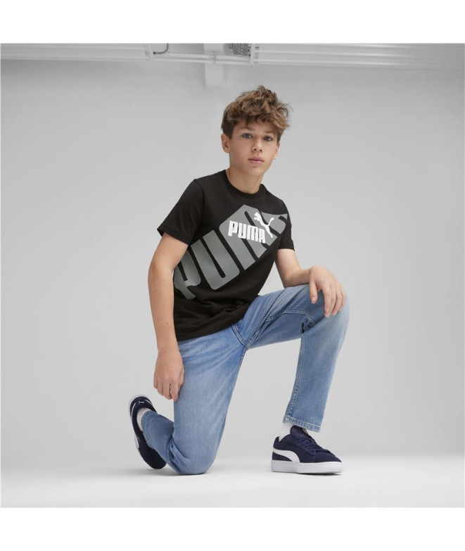 Camiseta Puma Power Graphic Preto Infantil