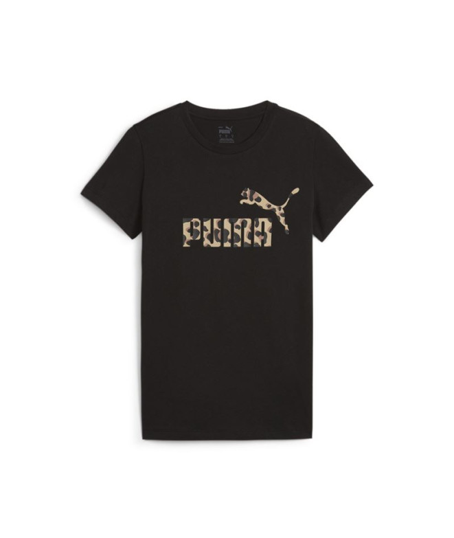 Camiseta Puma Essentials+ Animal Graphic Preto Mulher