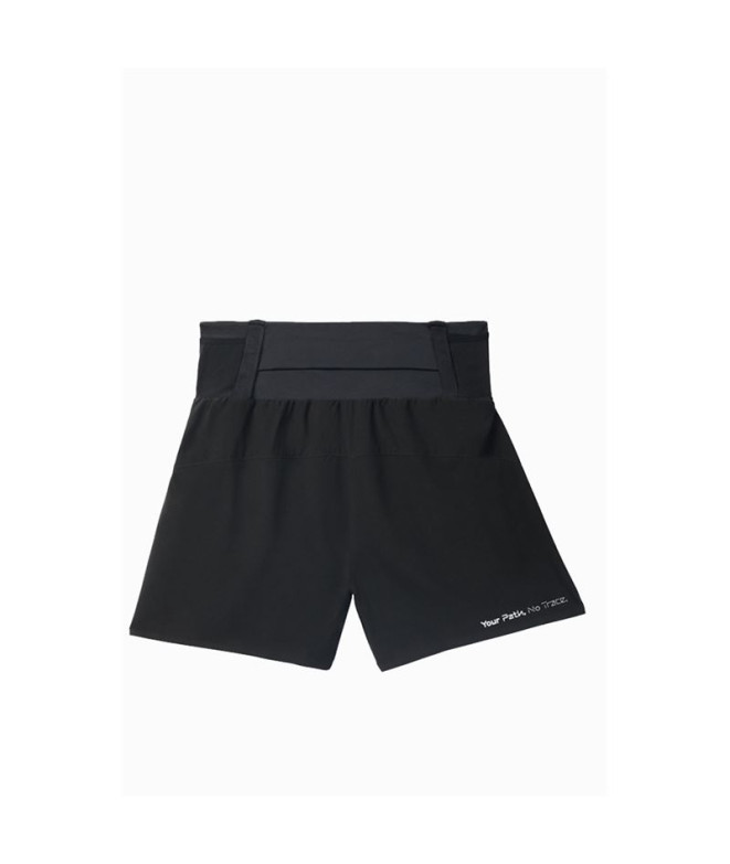 Calça de Trail Calções de corrida normais Homem Preto