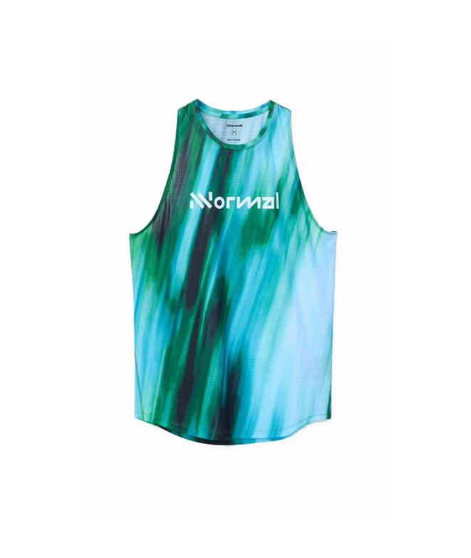 Camiseta de Trail Nnormal Race Tank Mujer Print Azul