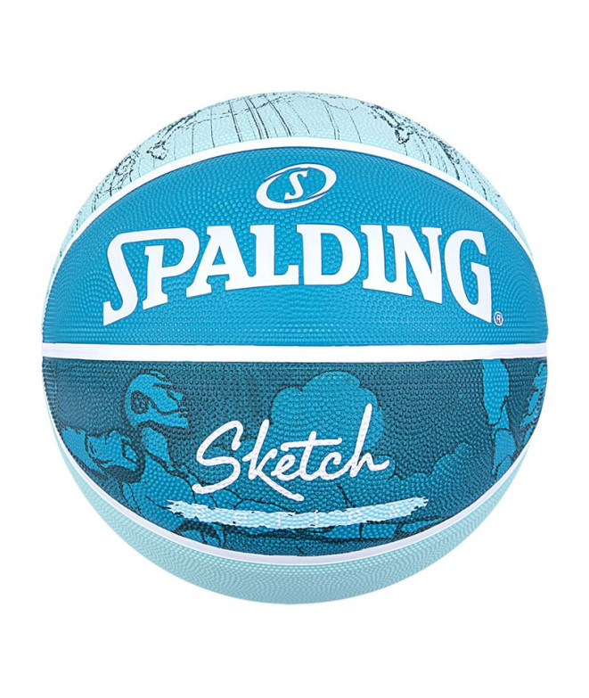 Balle par Basket-ball Sketch Dribble Caoutchouc Bleu