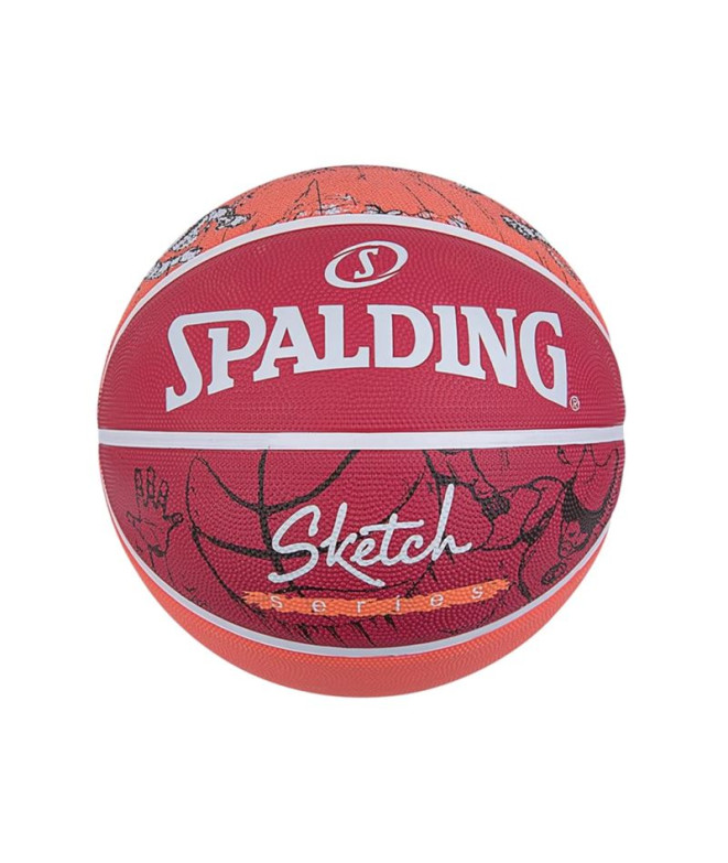 Balle par Basket-ball Sketch Dribble Rubber Rouge