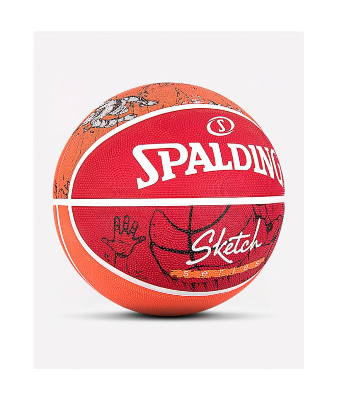 Balle par Basket-ball Sketch Dribble Rubber Rouge