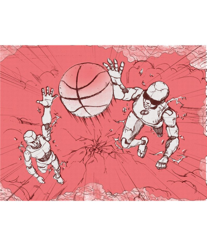 Pelota de Baloncesto Sketch Dribble Rubber Rojo