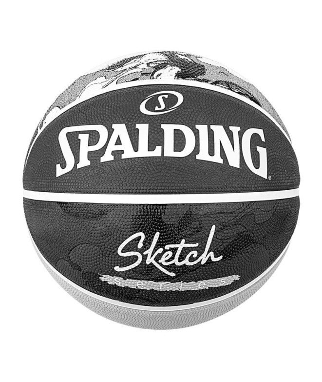 Balle par Basket-ball Sketch Dribble Caoutchouc Noir