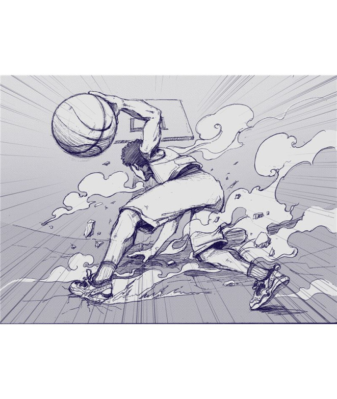Balle par Basket-ball Sketch Dribble Caoutchouc...