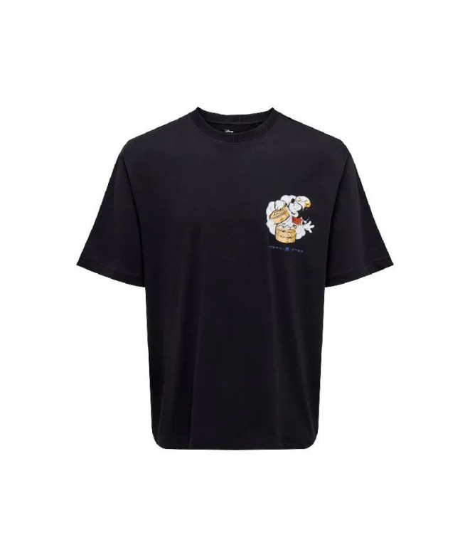 T-shirt Only & Sons Onsdisney Life Rlx Noir Homme