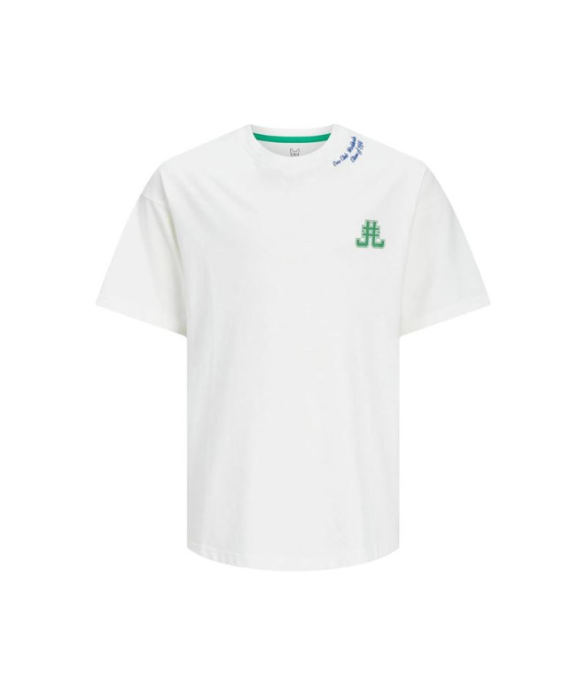 Camiseta Jack & Jones Jorcole Back Print Tee Ss Volume Mni Blanco