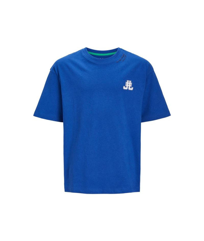 T-shirt Jack & Jones Jorcole Back Print Tee Ss Volume Mni Blue