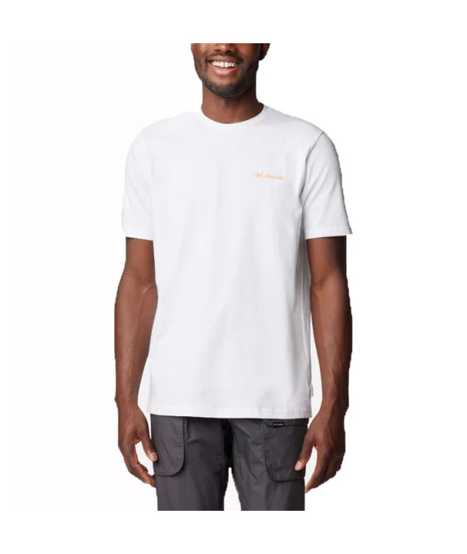 Camiseta de Montanha Columbia Explorers Canyon™ Back Homem Branco