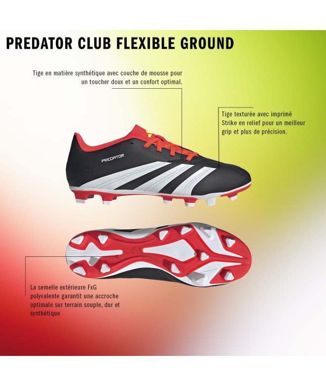 Bottes de Football adidas Predator Club Fxg Noir