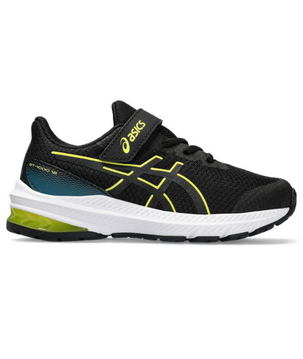 Chaussures de Running ASICS GT-1000 12 Ps Enfant Noir/Jaune