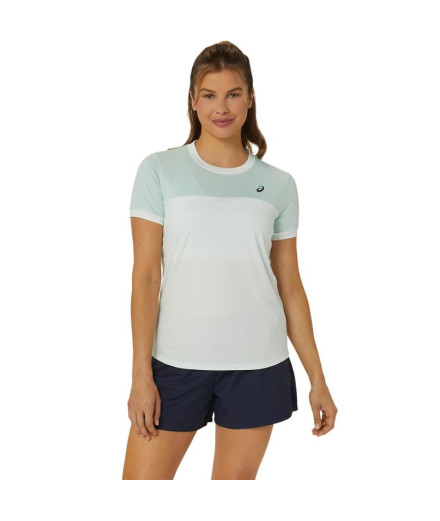 T-shirt de Tennis ASICS Court Ss Haut Femme Menthe Blanc