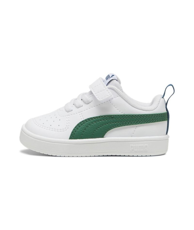 Chaussures Puma RIckie + Blanc/Vert Enfant