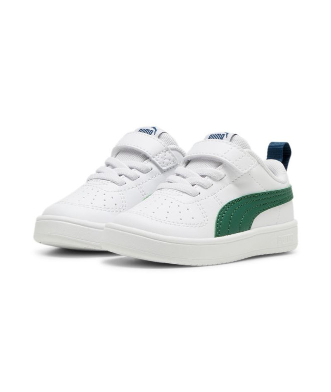 Chaussures Puma RIckie + Blanc/Vert Enfant
