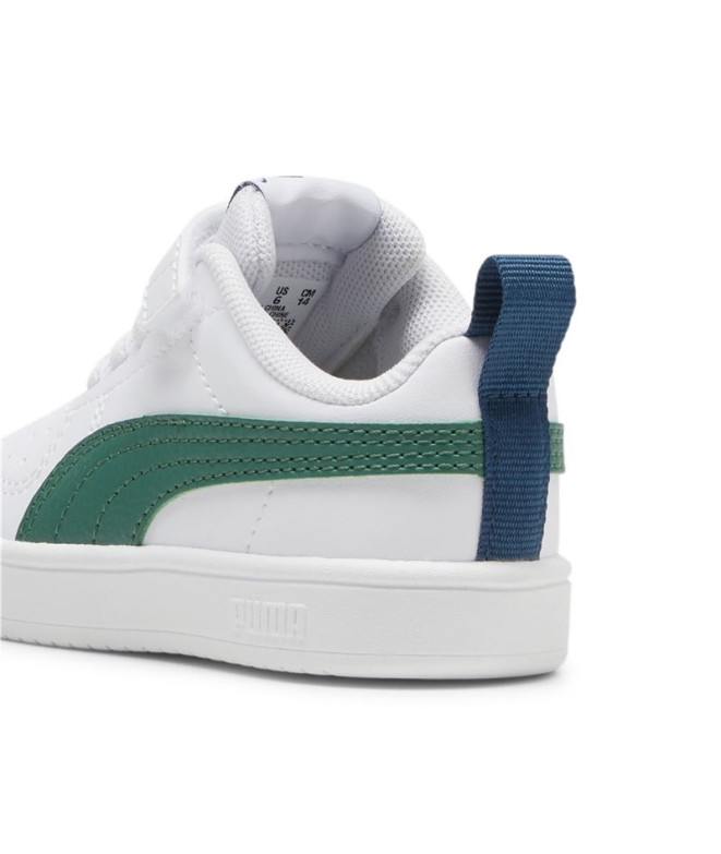 Chaussures Puma RIckie + Blanc/Vert Enfant