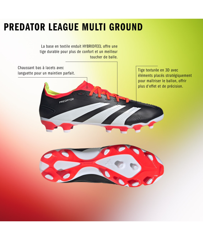 Bottes de Football adidas Predator League Mg Noir