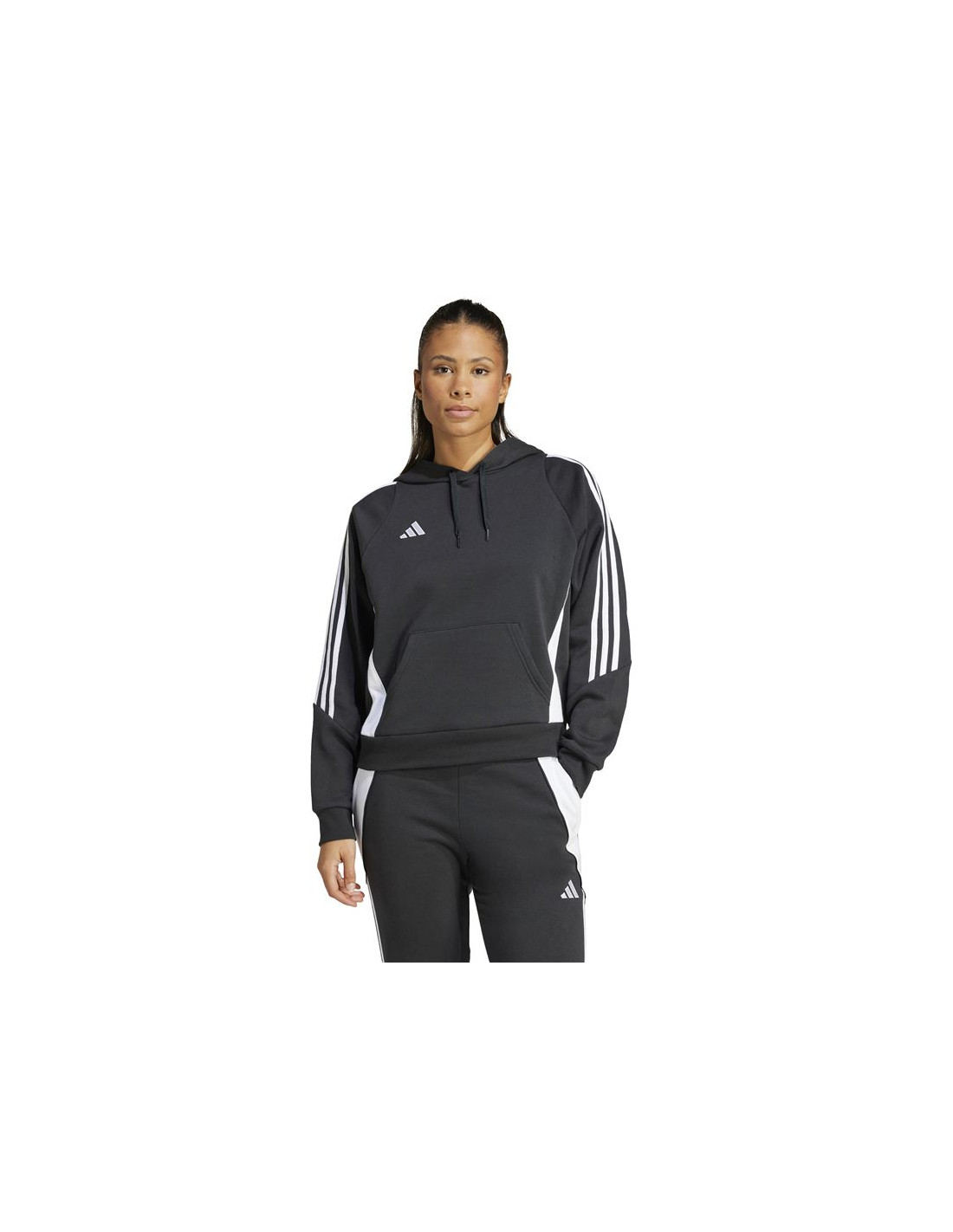 Moletom de Futebol adidas Tiro24 Mulher Preto