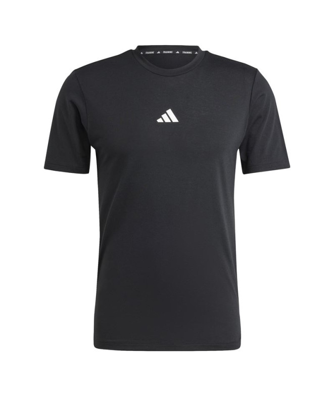 T-shirt by Fitness adidas Essentials Workout Logo Homme Black