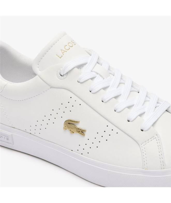 Chaussures Lacoste Vulcanized Femme Blanc