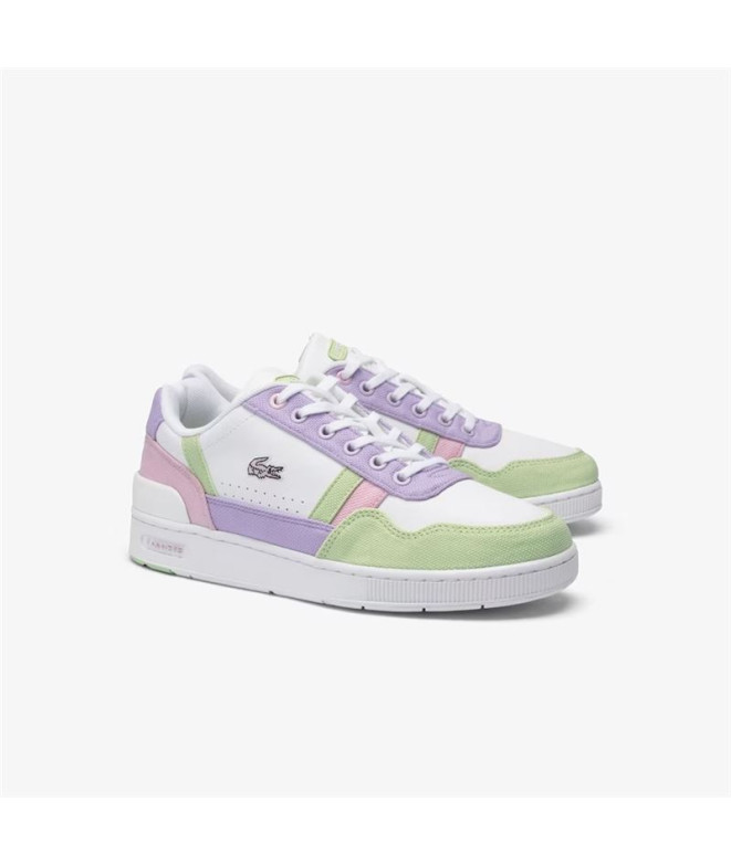 Chaussures Lacoste Court Enfant Vert Lilas