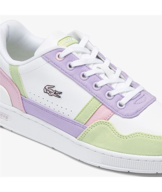 Zapatillas Lacoste Court Infantil Verde Lila