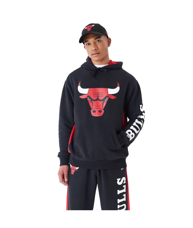 Moletom New Era Painel Oversized NBA Chicago Bulls NBA Preto