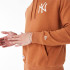 Moletom New Era League Essential Oversized New York Yankees Marrom