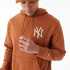 Moletom New Era League Essential Oversized New York Yankees Marrom