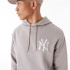 Moletom New Era League Essential Oversized New York Yankees Bege