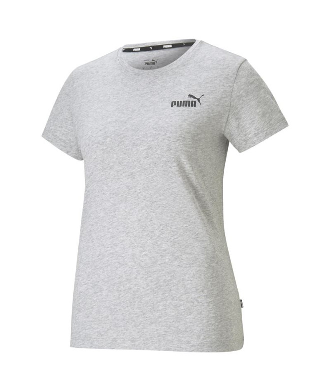 Camiseta Puma Essentials Small Logo Mujer Gris