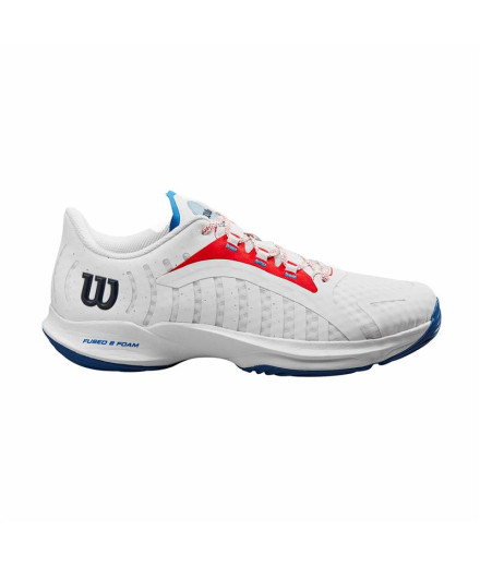 Chaussures de Pádel Wilson Hurakn Pro Homme Blanc/Rouge/Bleu