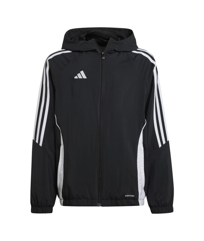 Cortavientos de Fútbol adidas Tiro24 Infantil Negro