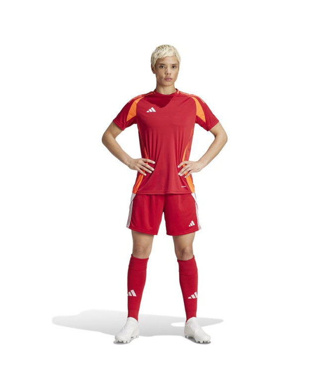 Calça de Futebol adidas Tiro24 Mulher Vermelho