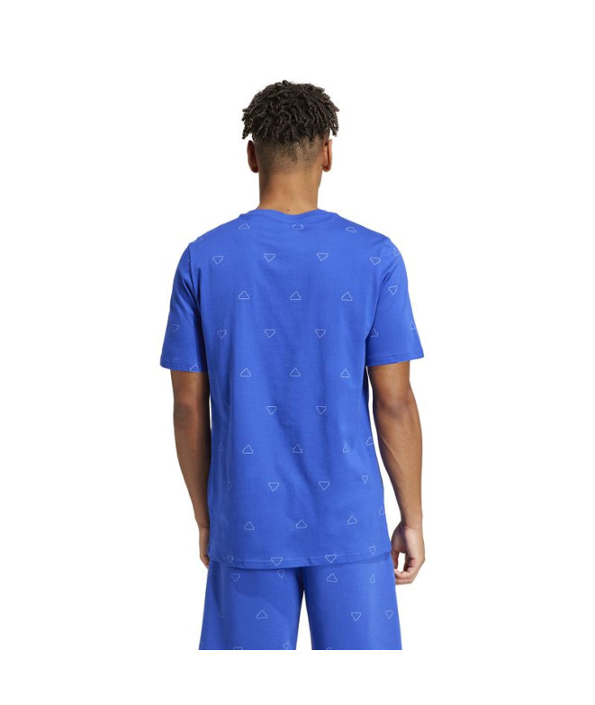 T-shirt adidas Essentials Monogramme Homme Bleu