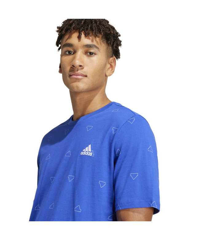 T-shirt adidas Essentials Monogramme Homme Bleu