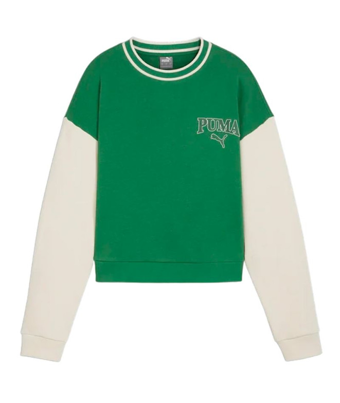 Sweat Puma Squad Crew Archive Femme Green