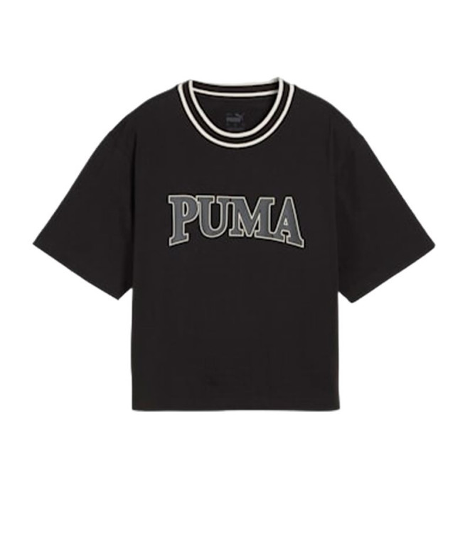 Camiseta Puma Squad Graphic Mulher Preto