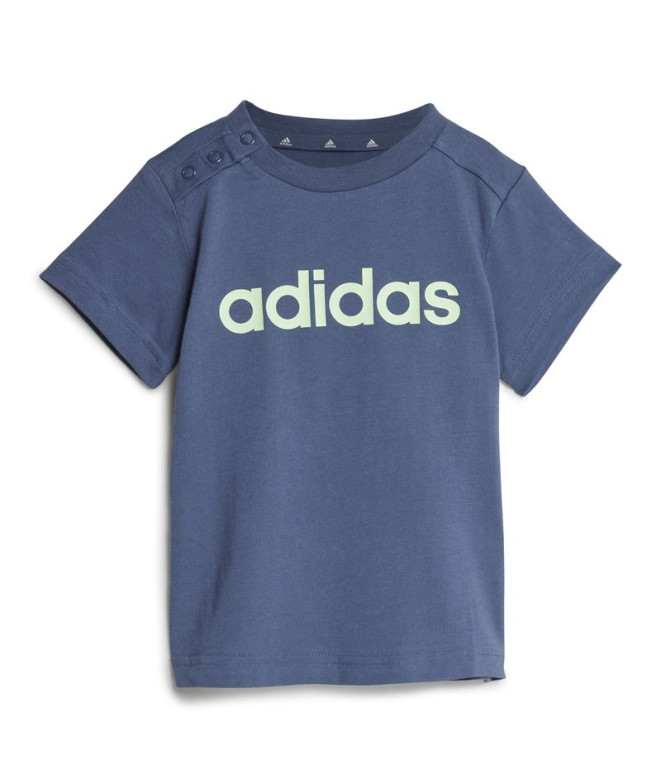 Conjunto adidas I Lin Co Set Infantil Azul/Gris