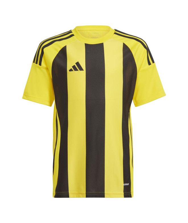 Camiseta de Futebol adidas Riscas 24 Infantil Amarelo