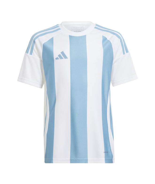 Camiseta de Futebol adidas Riscas 24 Infantil Azul