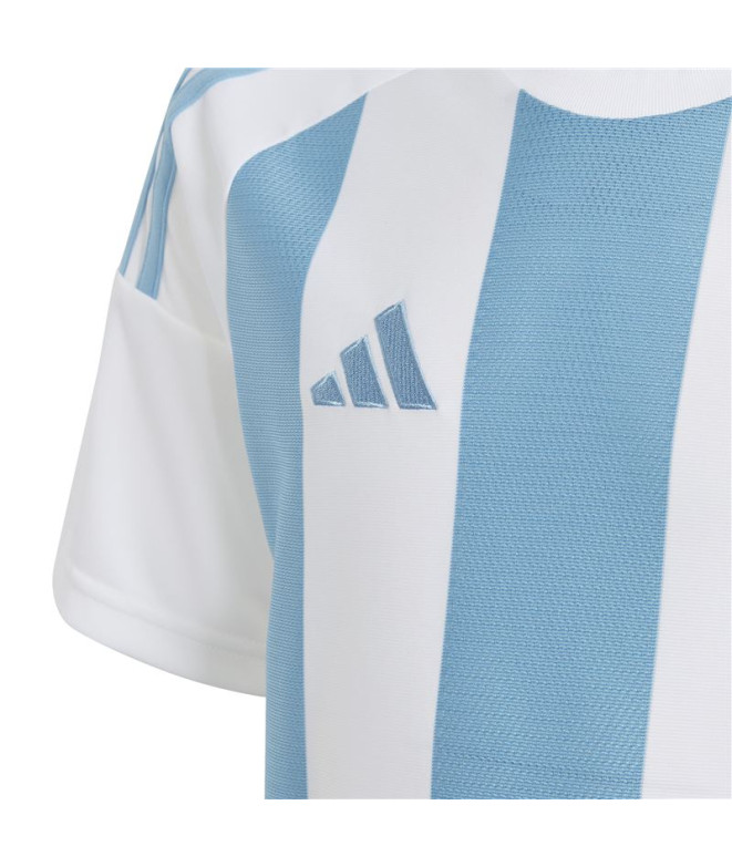Camiseta de Futebol adidas Riscas 24 Infantil Azul
