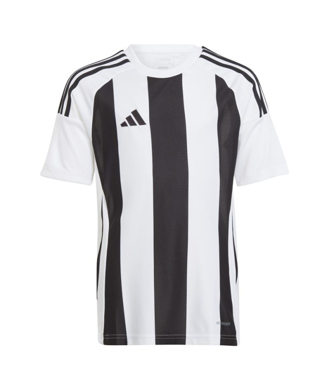 Camiseta de Futebol adidas Riscas 24 Infantil Branco