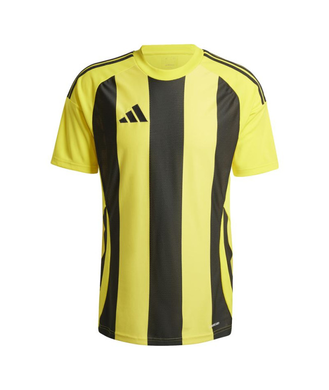 Camiseta de Futebol adidas Riscas 24 Homem Amarelo