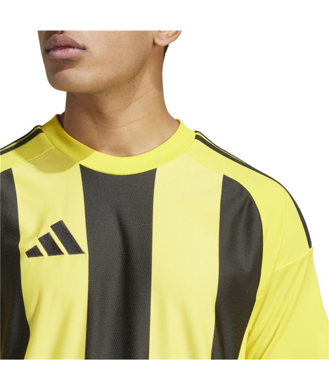 Camiseta de Futebol adidas Riscas 24 Homem Amarelo