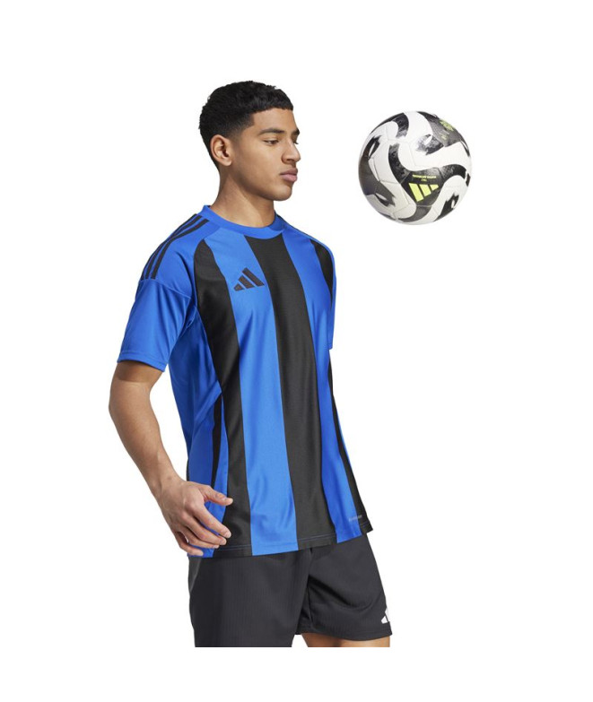 Camiseta de Futebol adidas Riscas 24 Homem Azul